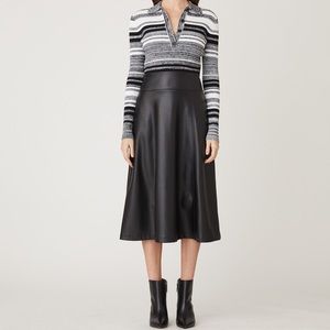 Shoshanna Fall ‘23 NEW knit and leather Avril dress. Size M Never worn, no tags